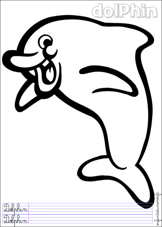 coloriage dauphin 1